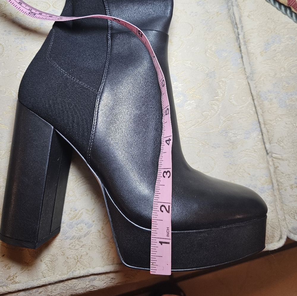 Stuart Weitzman Leather Platform Party Boots - image 5